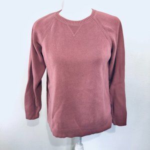 Eddie Bauer Dusty Rose Pink Cotton Sweater